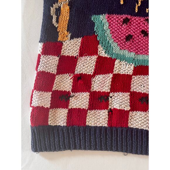 Signatures Northern Isles Hand Knit USA 4th Americana Sweater AS IS Wounded Bird - Picture 3 of 16